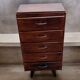 Scandinavian bedside chest of drawers mid-century vintage compass feet
