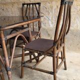 Set table & chairs bamboo vintage year 70