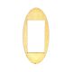 Miroir mural ovale vintage en laiton, Italie années 1950