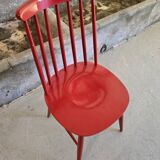 Tapiovaara style red bistro chair