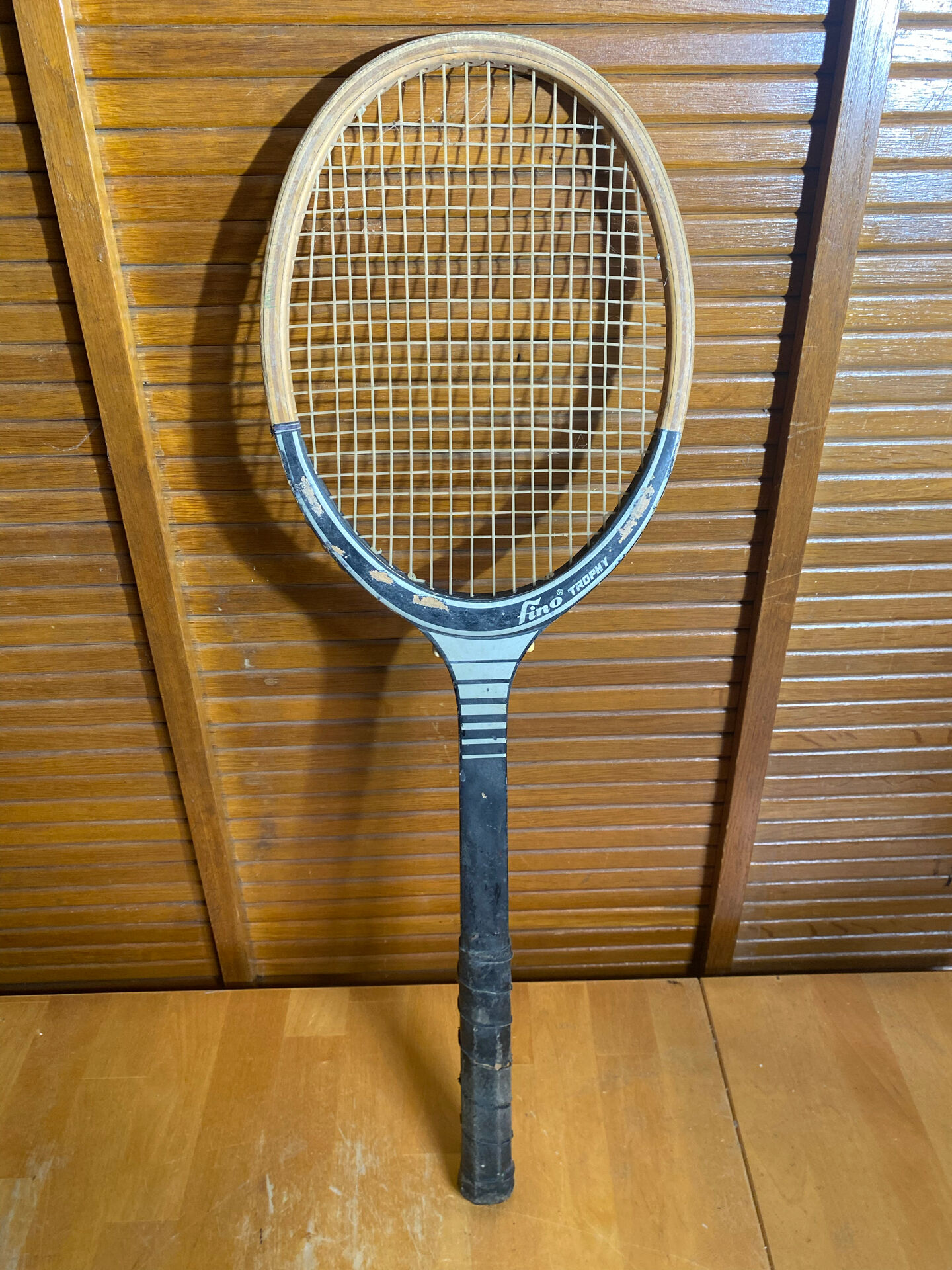 Vintage Wooden Tennis Racket FINO Trophy Sport #E212