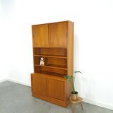 Meuble en teck design danois Poul Hundevad avec compartiments Lp, vintage