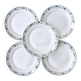 Assiettes anciennes terre de fer St Amand guirlande