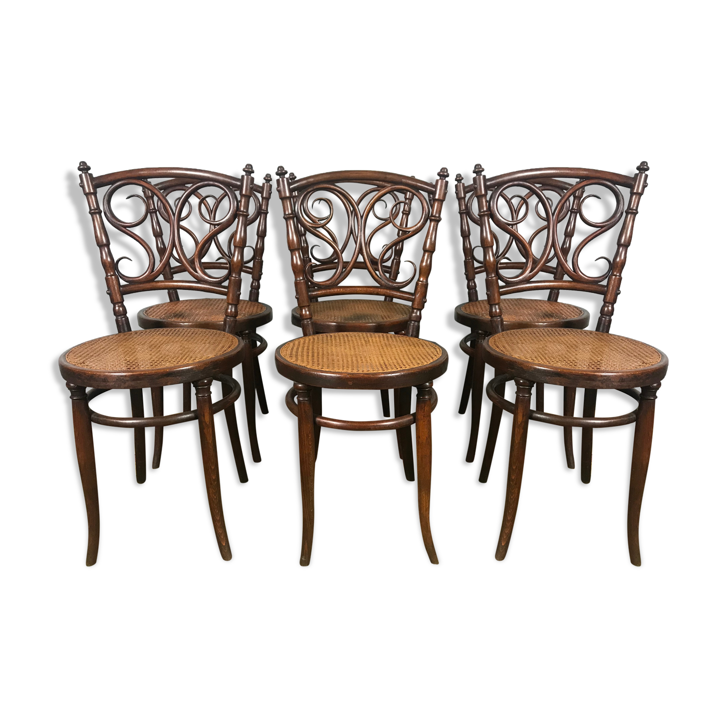 6 Josias Eissler bistro chairs - restored