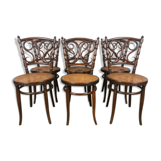 6 Josias Eissler bistro chairs - restored