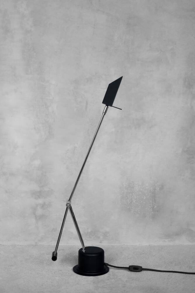 Mid-Century Modern Minimalist Black Desk Lamp by Massive, Belgium, 1980s
