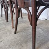 Set of 4 Vintage Bentwood Dining Chair: Mid-Century Thonet Style Armchair