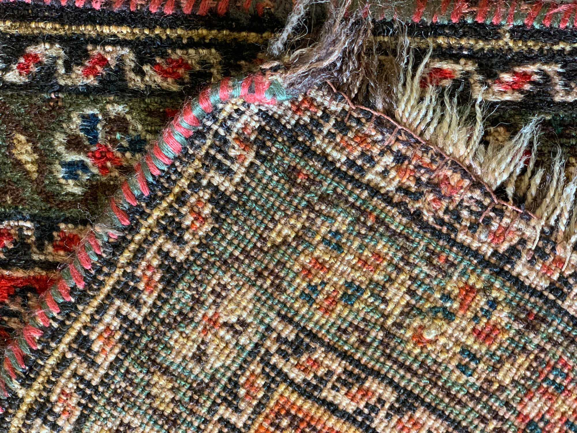 Small handwoven oriental persian hamadan rug- 46x80cm