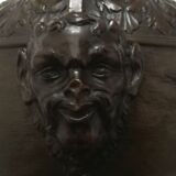 Lamp foot in patinated bronze medal
