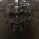 Patinated bronze lamp base medal
