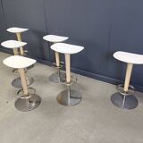 Ensemble de 6 tabourets de bar Arper, années 1990