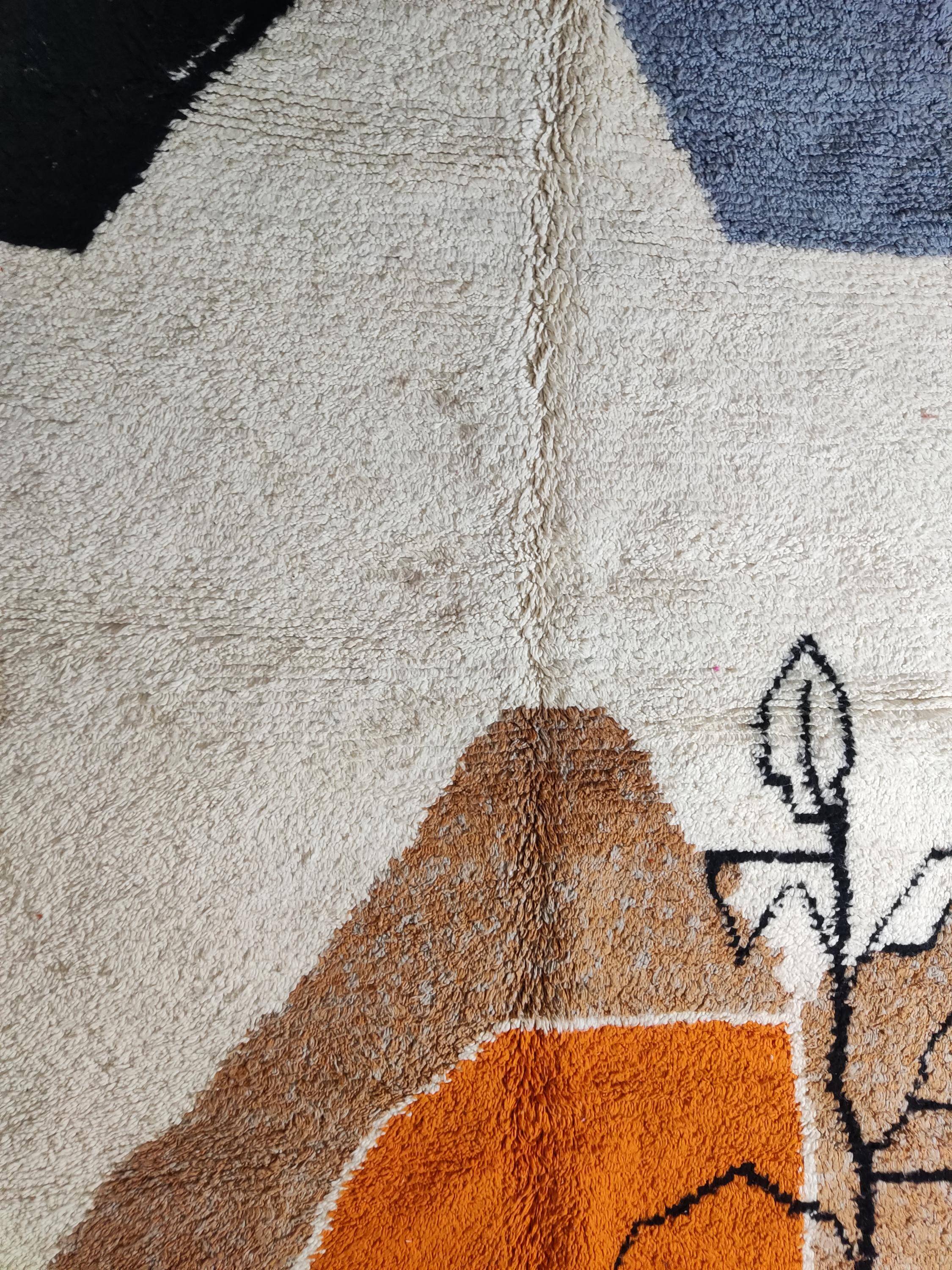 Traditional wool rug Morocco 3 x 2 m