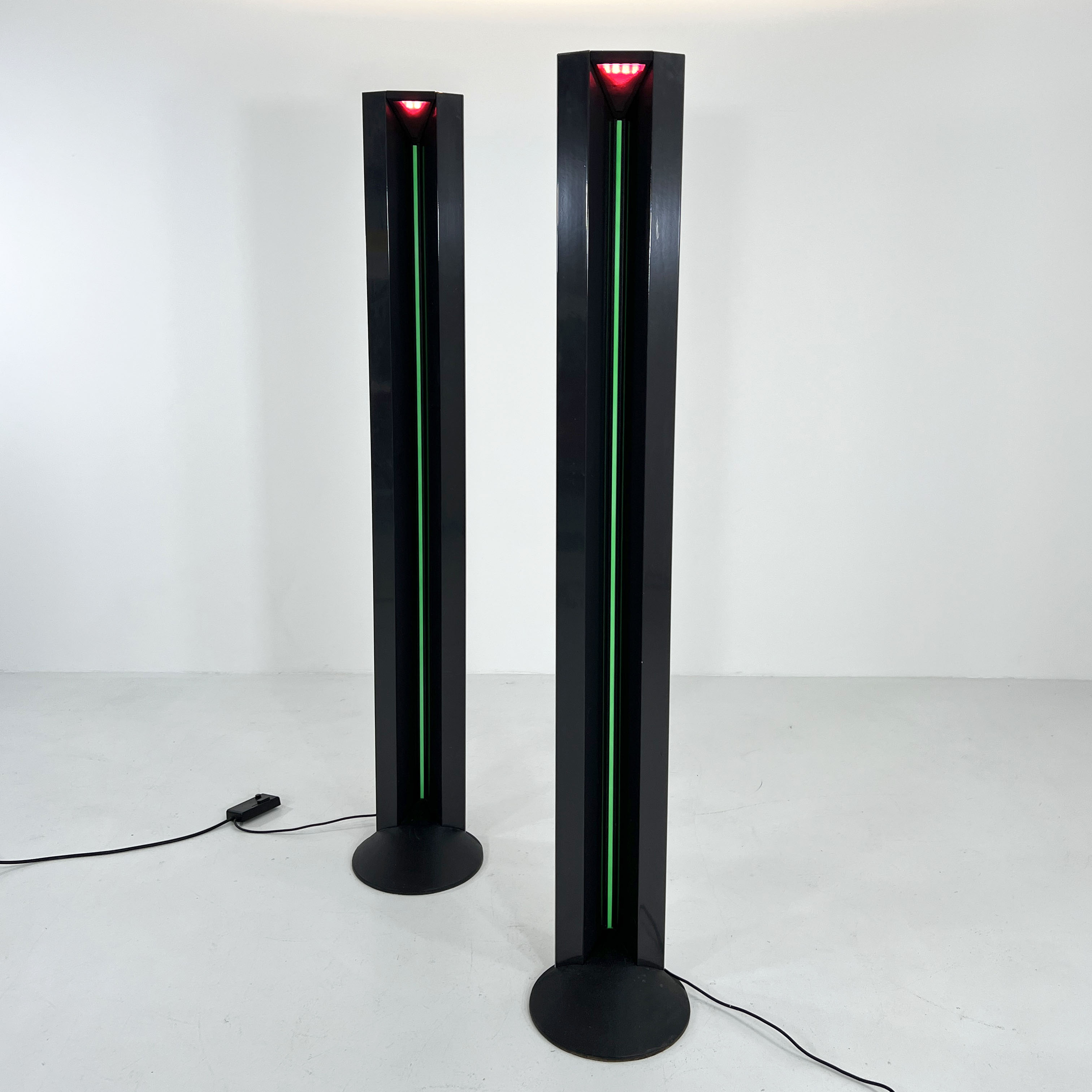 Postmodern Fluorescent Variable Intensity Floor Lamp by Egoluce, 1980