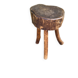 Tabouret tripode en bois
