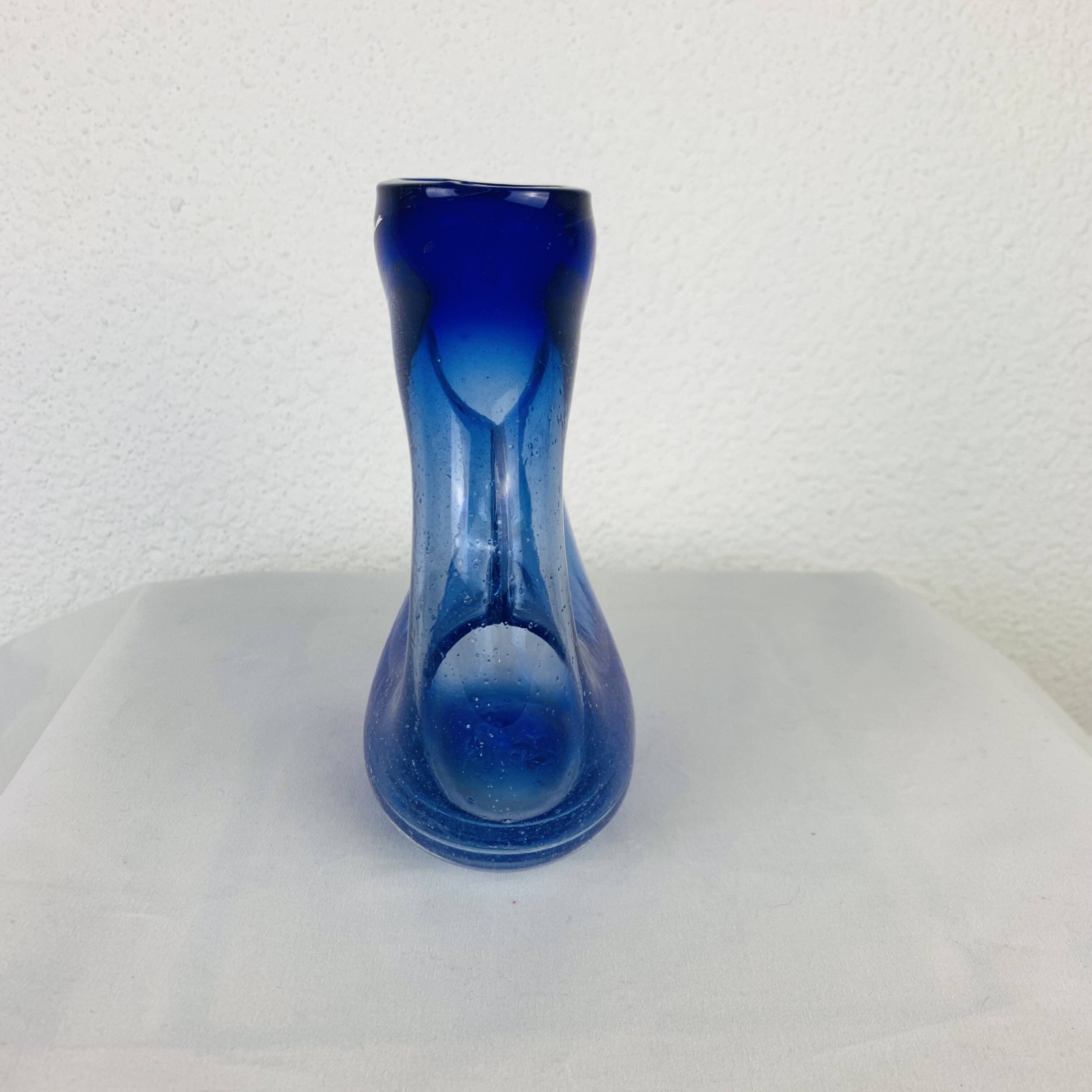 Blown glass vase signed Jon Slatcher 1993
