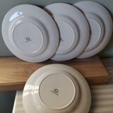 Set of 4 vintage plates Gien France Olympic pattern