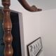 Antique swan neck cradle in very good condition.