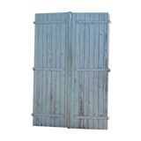 Pair of large wooden iron hanging shutters