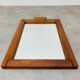 Miroir orme brutaliste années 70 bois massif 51x74cm