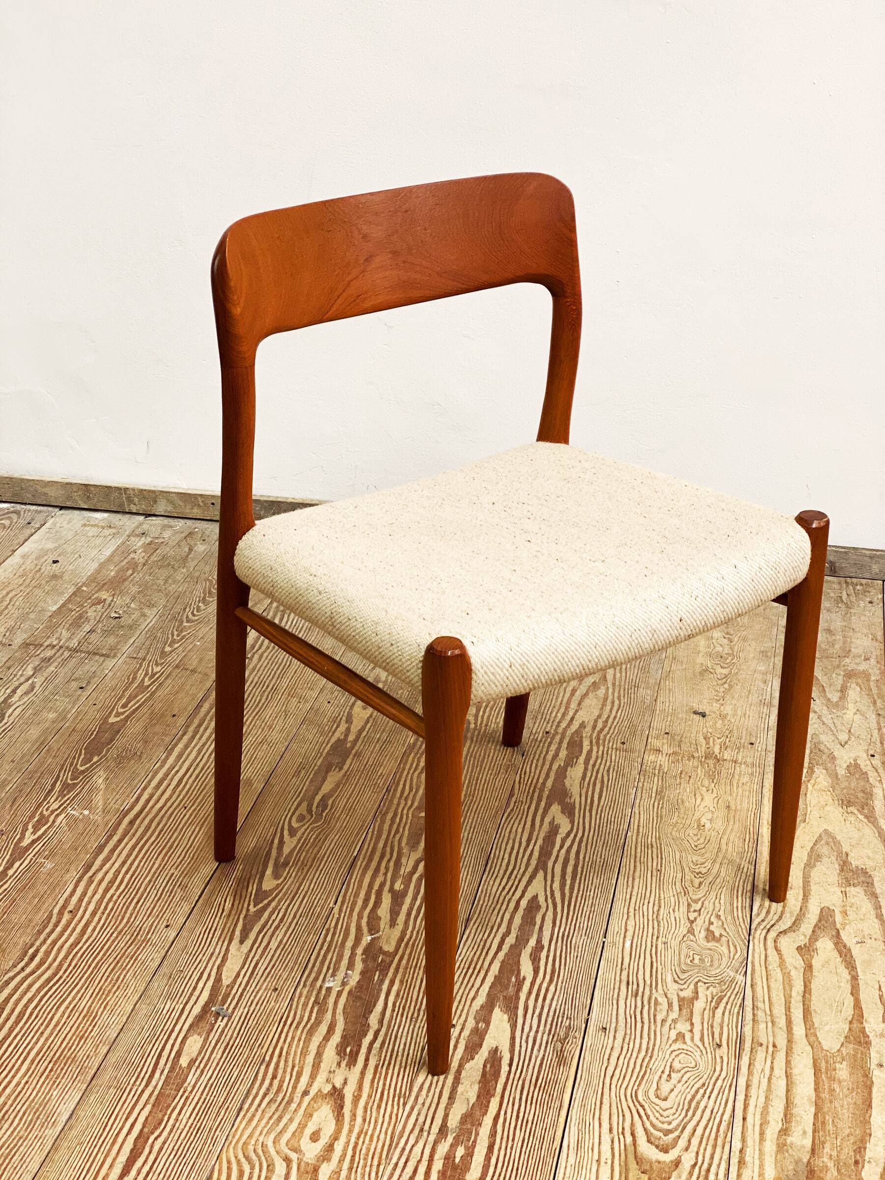 Mid century teak dining chair by Niels O. Møller for J.L. Moller, Model 75,Denmark, 1950s