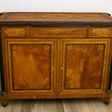 Napoleon III French Sideboard Inlaid with Geometric Floral Motifs, 1850