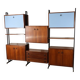 Vintage Italian bookcase in wood and metal, 1960