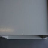 Tabouret cube minimaliste en contreplaqué. Années 1960