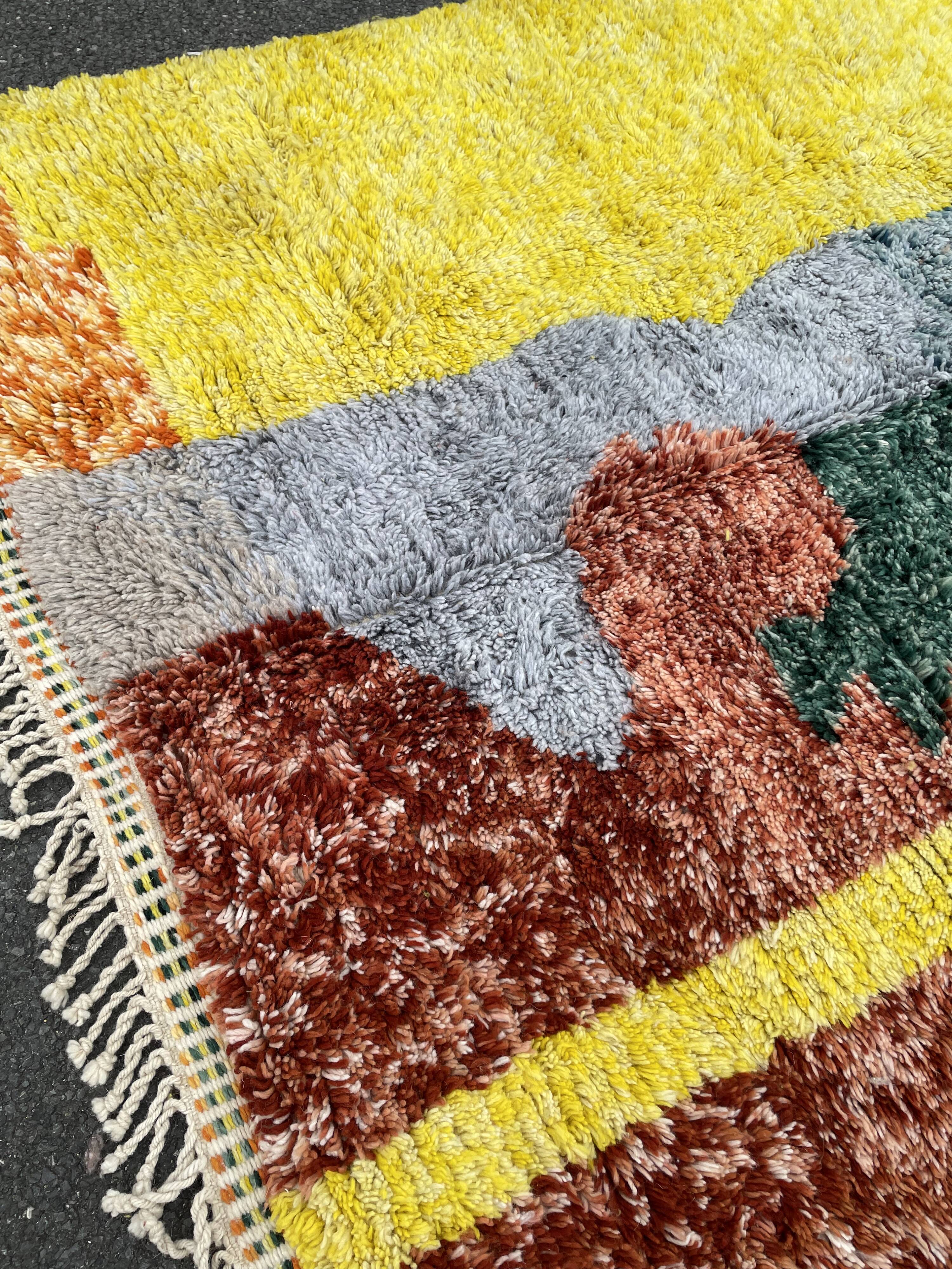 Berber carpet mrirt wool 185x300 cm