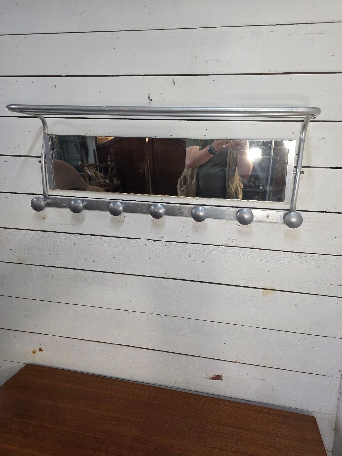 Aluminium coat rack from the 1950s.