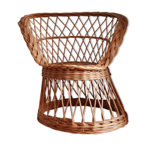 Fauteuil enfant corbeille - rotin