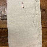 Antique sheet in embroidered hemp linen