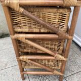 Vintage rattan chiffonier