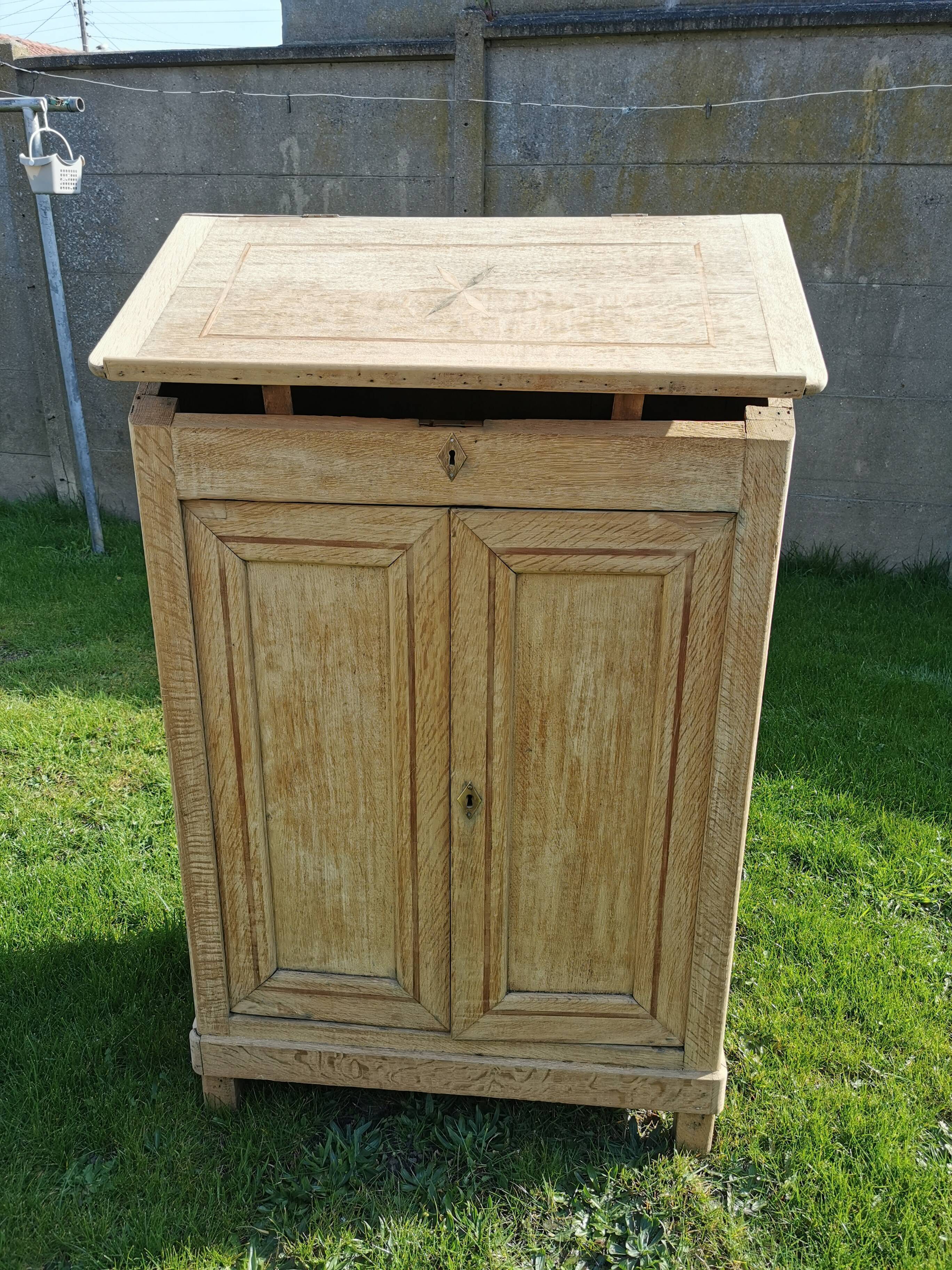 Writing furniture, craft furniture, solid oak, 19th century era