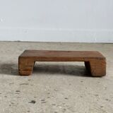 Mini Asian teak side stool blonde