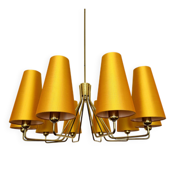 Grand lustre en laiton par Rupert Nikoll