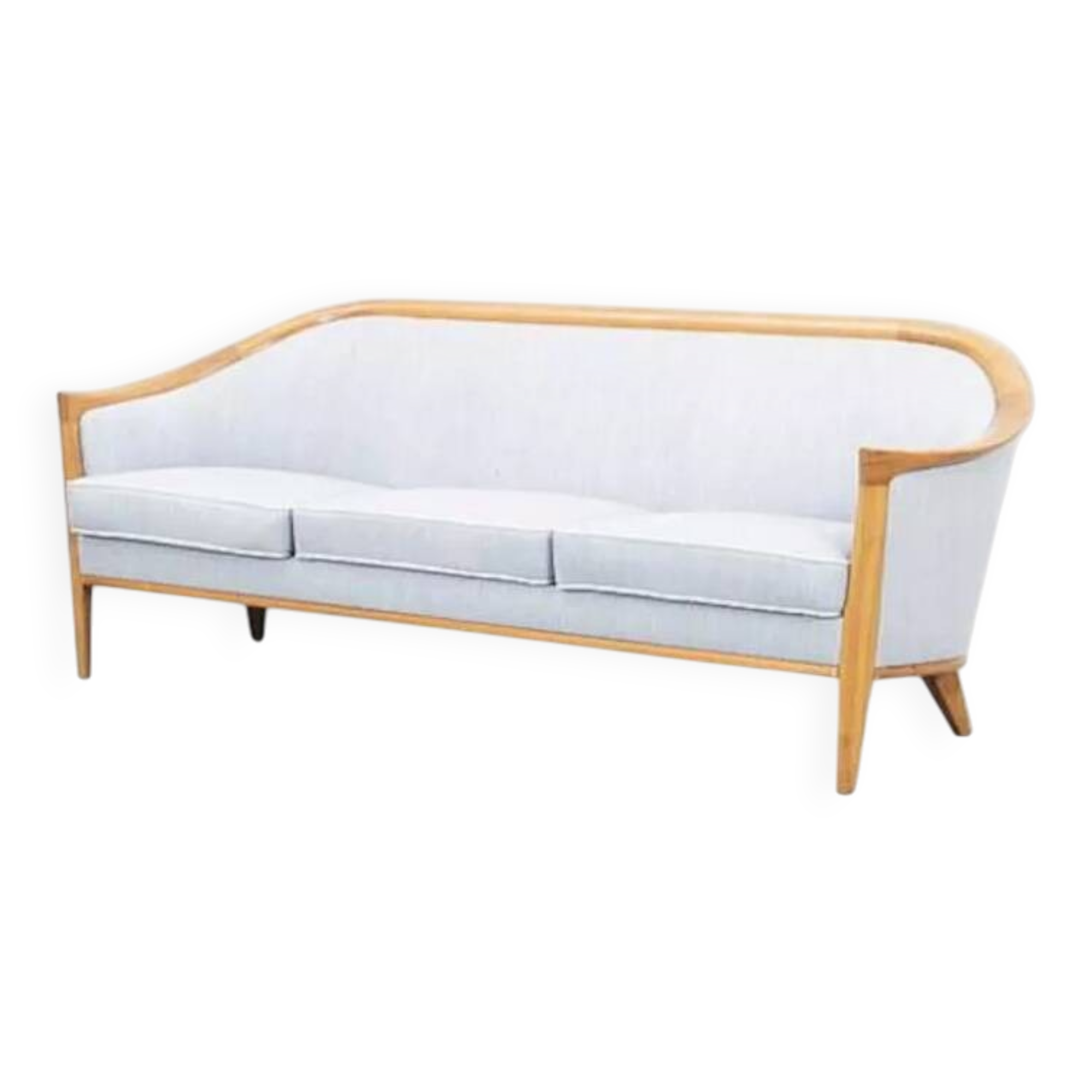 Vintage Scandinavian three-seater canapé in light blue – Bertil Fridhagen – 1960s