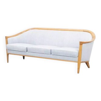 Vintage Scandinavian three-seater canapé in light blue – Bertil Fridhagen – 1960s