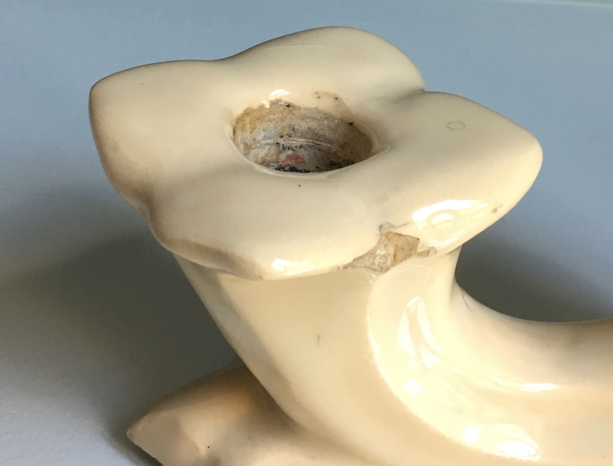 Pair of ceramic candlesticks, 40 years