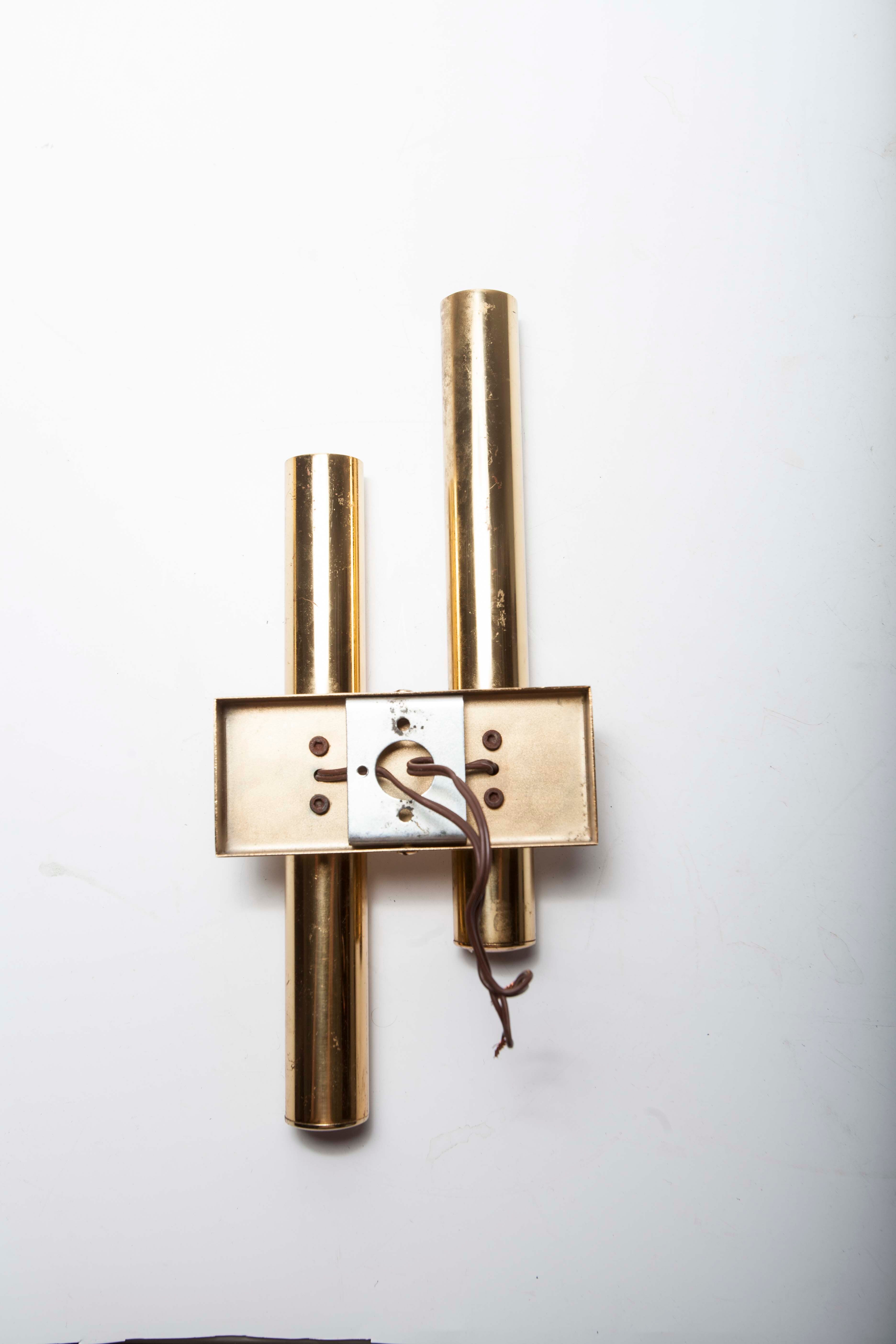 Lot of 4 golden wall lamps
