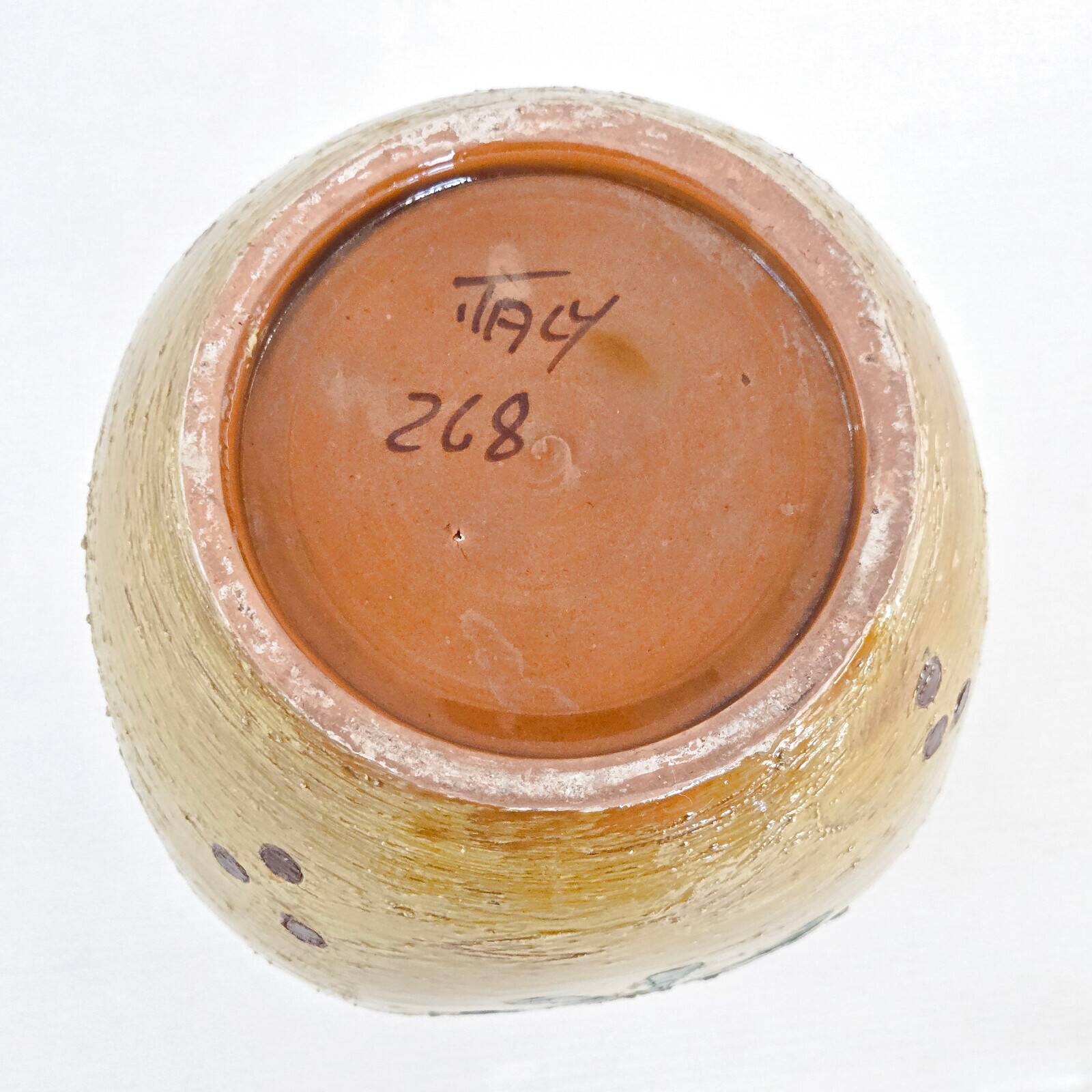 Vintage italian vase 1950 ceramic by aldo londi for bitossi 50s 1950s