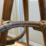 Vintage rattan plant holder