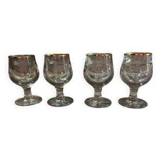 4 small dropper glasses