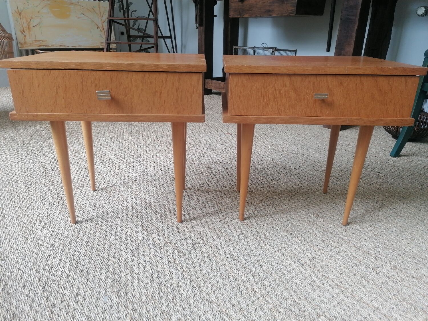 Set of 2 bedside tables year 50