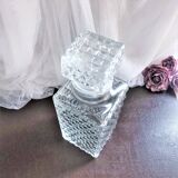 Whiskey carafe or decanter textured crystal glass diamond tip