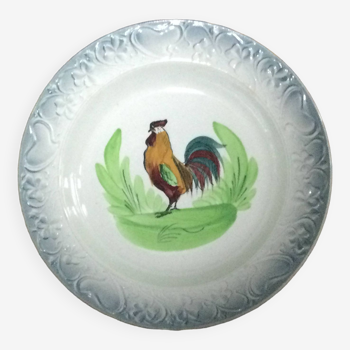 Art Nouveau dish 1908-1932 rooster decor