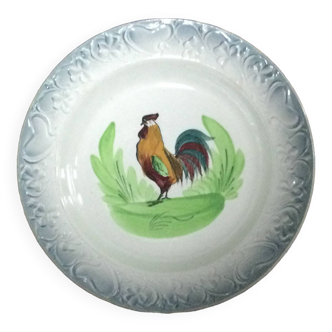 Art Nouveau dish 1908-1932 rooster decor