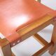 Set de 6 chaises en orme et cuir édition Maison Regain