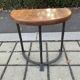 Paire de tables  chêne et fer forge des années 30, Art déco