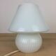 Mushroom lamp white glass Murano