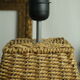 Vintage twisted natural rattan lamp foot